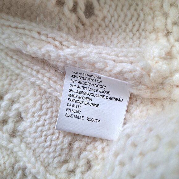 Le Chateau Angora Blend Cream Cardigan - Picture 9 of 9